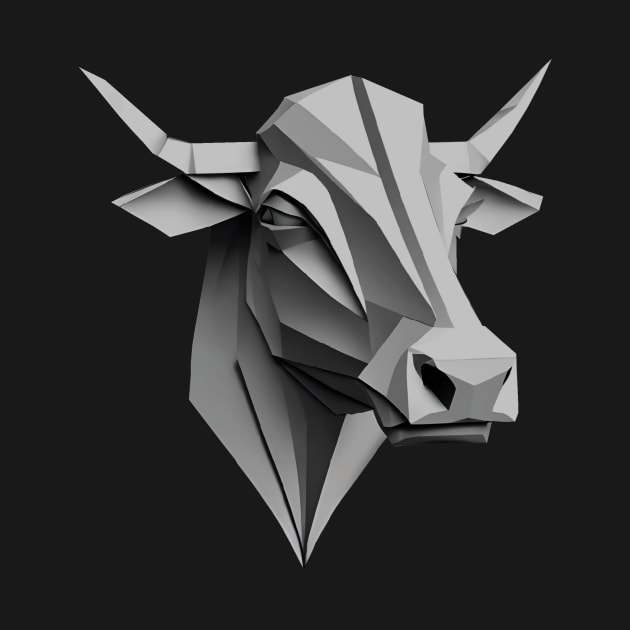 Cow head illustration by Marhcuz