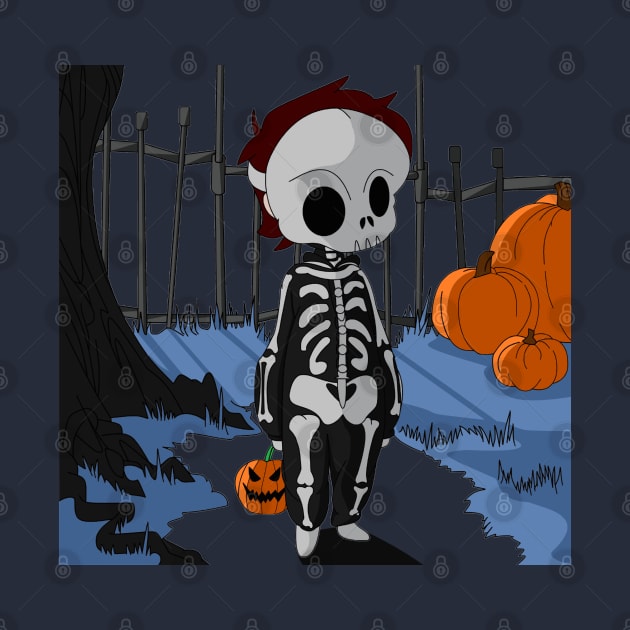 Chibi Skeleton by Glenn Landas Digital Art