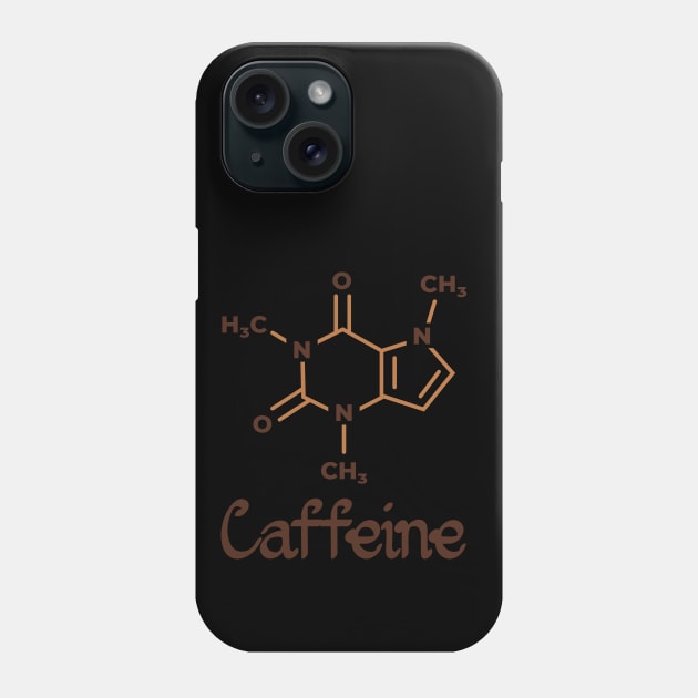 Caffeine Molecule Phone Case by Promen Shirts