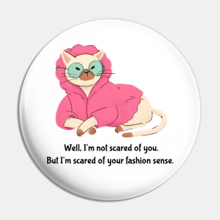 Bougie Funny Cat Halloween Print- Scary Fashion Sense Pin