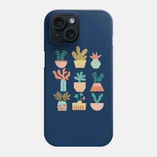 Pastel Plants in pots Phone Case