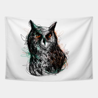 Glide Through The Dark Times - Owl Print Tapestry