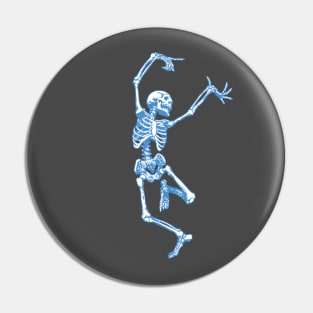 Dancing Skeleton (Blue) Pin