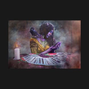 Tiefling Tarot Reading Realism Art T-Shirt