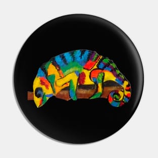 Colorful Chameleon Pin