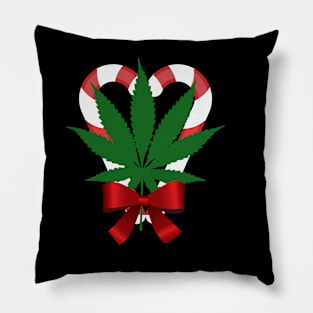 mistlestoned marijuana christmas Pillow