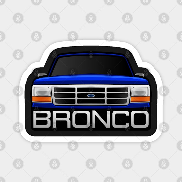 Ford Bronco Blue Obs Magnet by jk96design