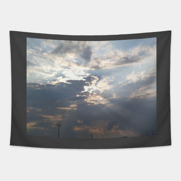 Cloudy sky Tapestry by Fitra Design