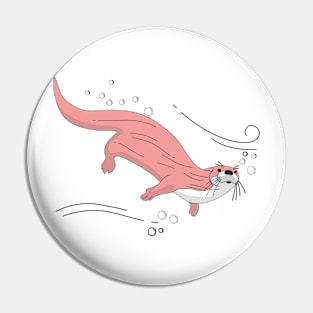 Pink otter Pin