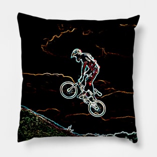 bmx racing Pillow