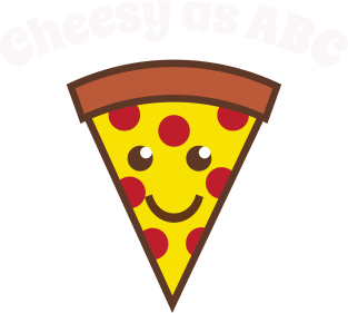 Cute Kawaii Pizza Cheesy as ABC Magnet