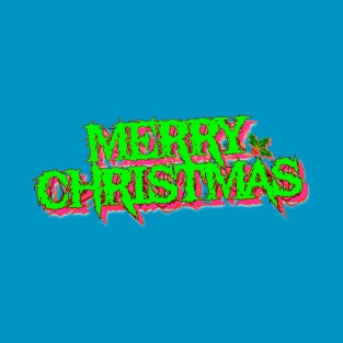 Merry Christmas (Black Metal - neon) T-Shirt