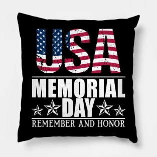 Memorial day remember and honor Pillow