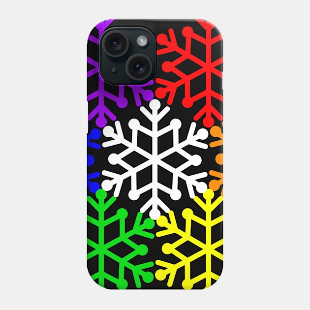 Gay Pride Snowflake Winter Christmas Holiday Phone Case by Muzehack