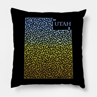 Utah State Outline Maze & Labyrinth Pillow