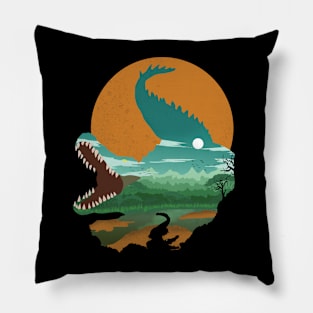 Crocodile landscape Pillow