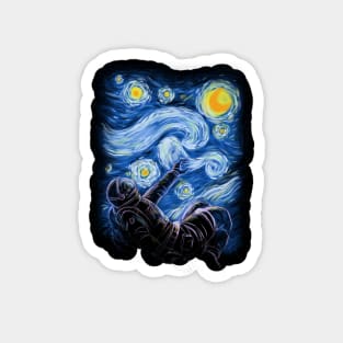 Atronaut in  the Starry Night Magnet