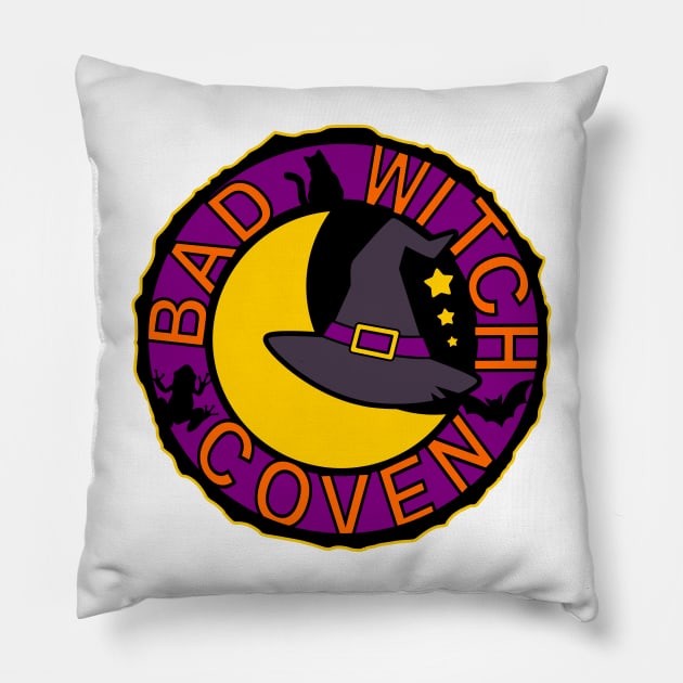 Bad  Witch Coven Pillow by CoreyUnlimited