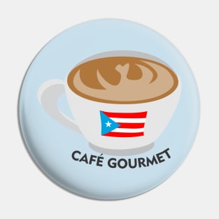 Boricua Cafe Gourmet Puerto Rican Coffee Barista Latino Food Pin