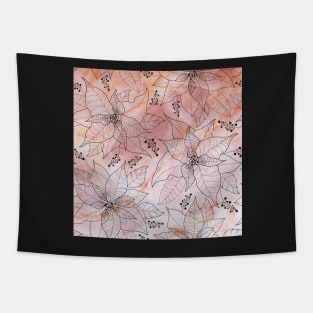 Minimal Colorful Abstract Leaf Pattern Tapestry