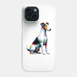 Colorful Smooth Fox Terrier in Artistic Splash Style Phone Case