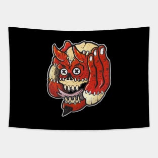 Devil Frankenstein skull Tapestry