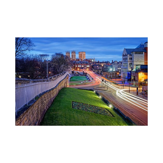 York City Wall & Minster at Night by galpinimages