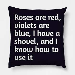 Roses and red funny joke Pillow