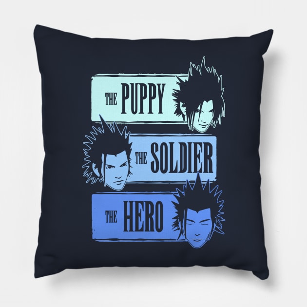 The Puppy, the Soldier and the Hero Pillow by alvitef