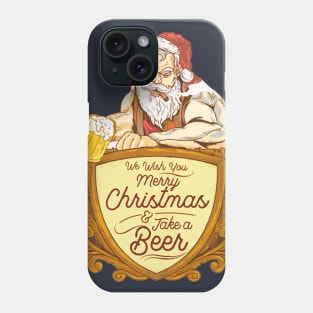 Merry Christmass & take a Beer Funny Sweatshirt Phone Case