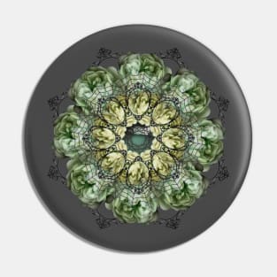 spooky flowers mandala Pin