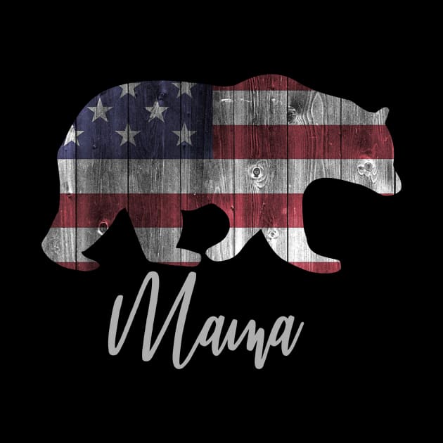Mama Bear 4th of july flag american by sevalyilmazardal