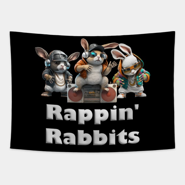 Rappin Rabbits v01 Tapestry by Scrumptious