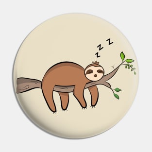 Sloth Sleeping Pin