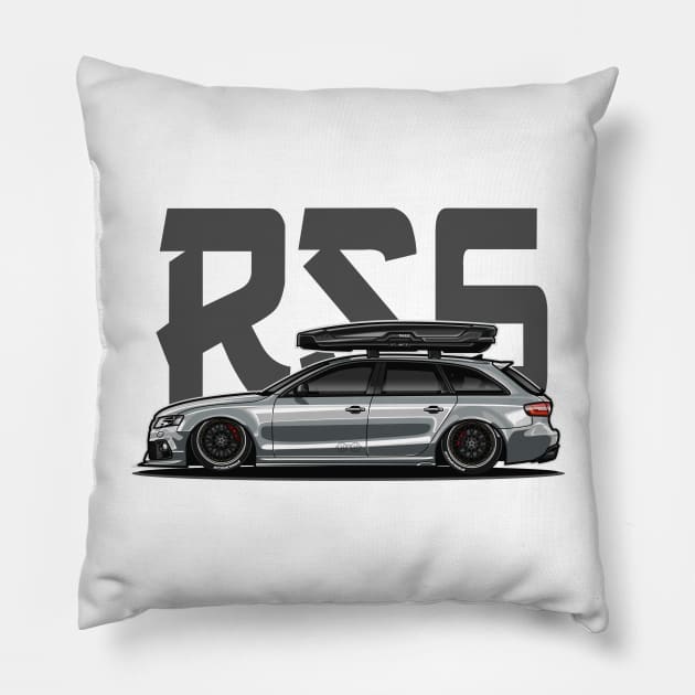 RS6 Avant - Touring Mode (White) Pillow by Jiooji Project