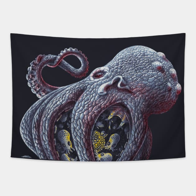 Keuppia Octopus Tapestry by Mostafa Abdelmawla