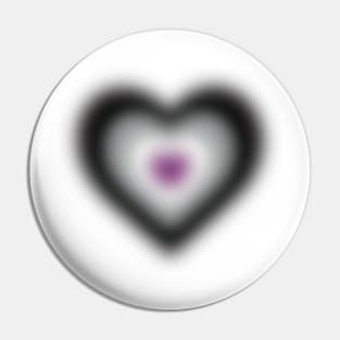 Ace/ASEXUAL BLURRY HEART Pin