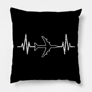 Airplane Pilot Pilot Heartbeat Flying Gift Pillow