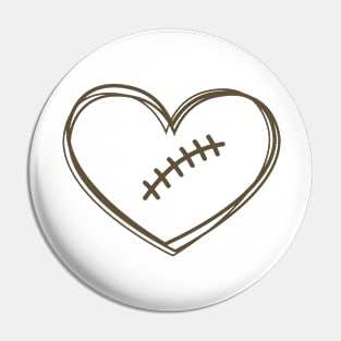 Football Heart Pin