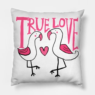 true love, flamingo Pillow