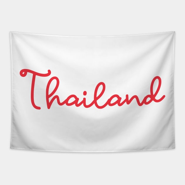 Thailand - Thai red - Flag color Tapestry by habibitravels