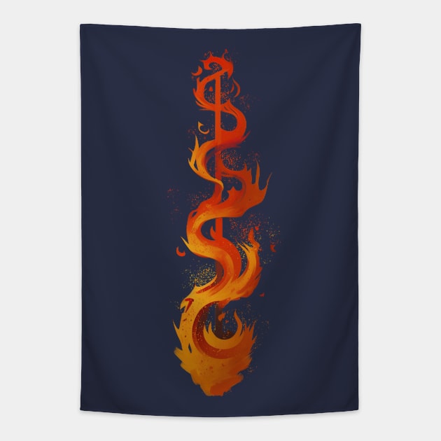 [Possible] Official Yellow [Fire] Sign [004] Tapestry by tfernandesart