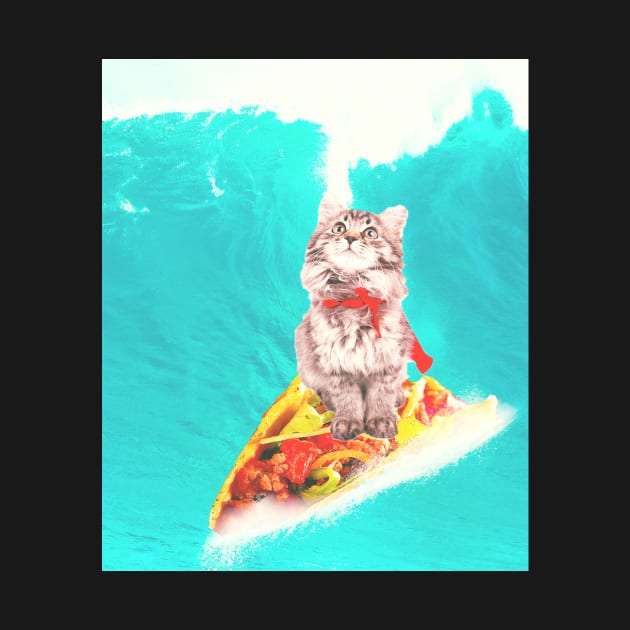 Kitty Cat Surfing Taco by Random Galaxy