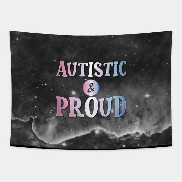 Autistic and Proud: Bigender Tapestry by SarahCateCreations