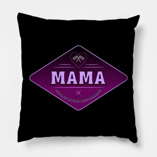 Mama Strong Loving Unstoppable Love Heart Racing Checkered Flag Mothers Day Mom Mother Pillow