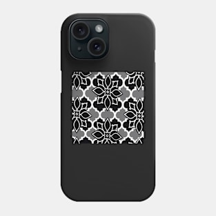 MOROCCAN BLACK AND WHITE PATTERN Phone Case