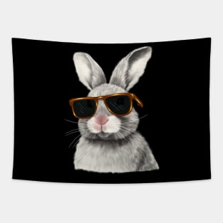 Cute Rabbit wearing Sun Glasses, Love Bunnies Tapestry