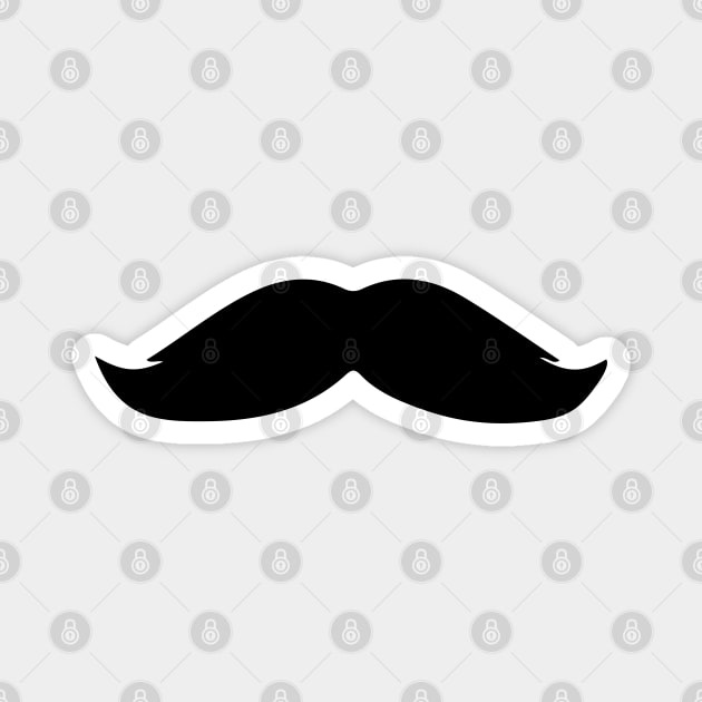 Moustache - Bushy (Skin tone D) Magnet by helengarvey