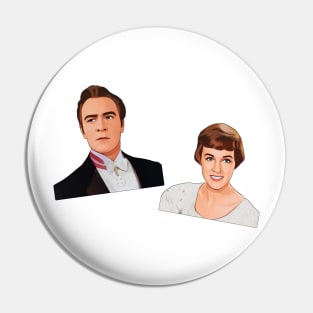 Captain and Maria Cartoon Pin