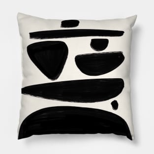 Abstract Balance Black and White Pillow